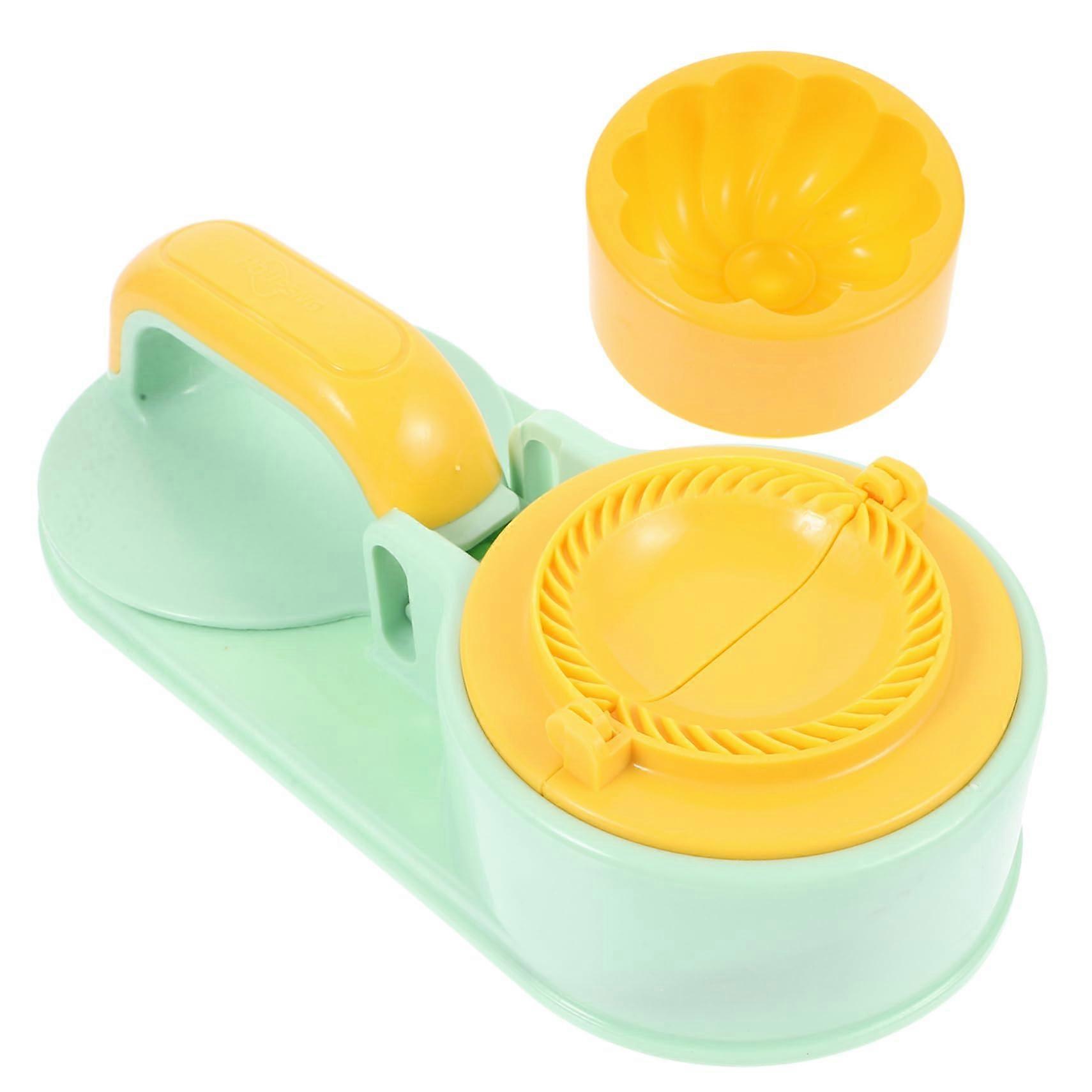 Dumpling Maker with Ergonomic Handle, Manual Press Mold for Quick Wonton Wrappers and Dough