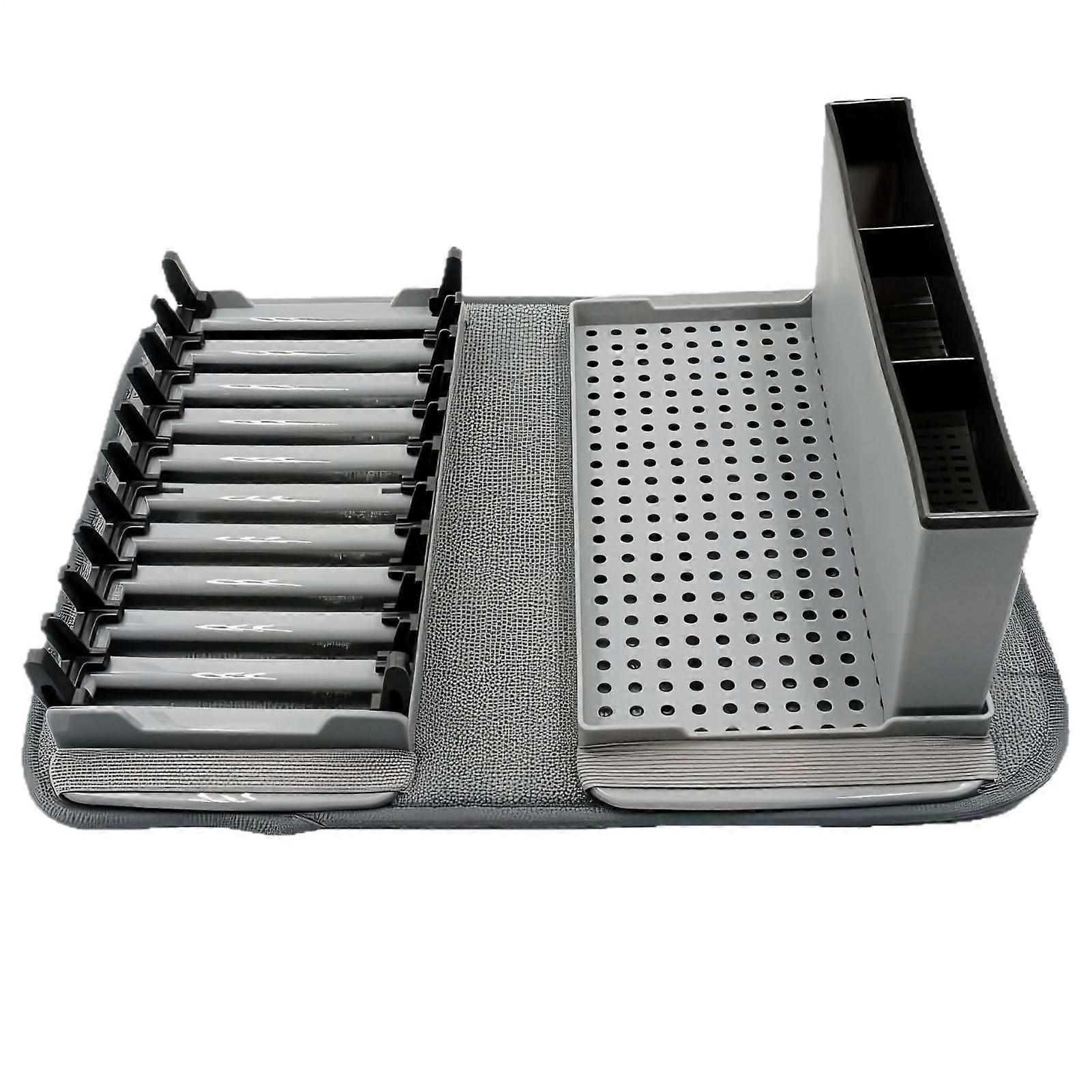 Detachable Dish Drying Mat with Space Saving Design, Waterproof Silicone for Kitchen Counter