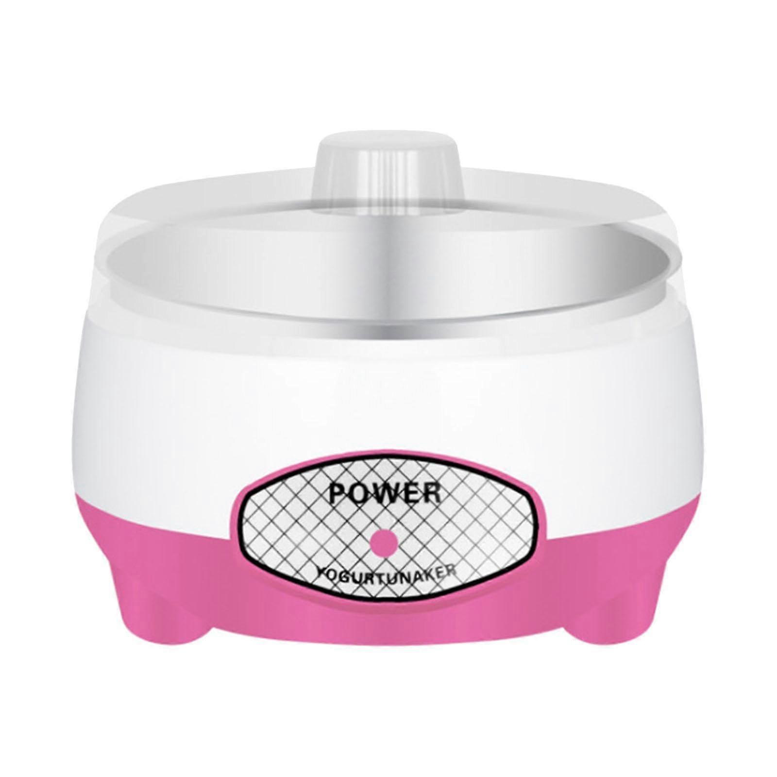 Automatic Yogurt Maker with Constant Temperature, Low Noise, Energy Saving, Pink Steel Liner