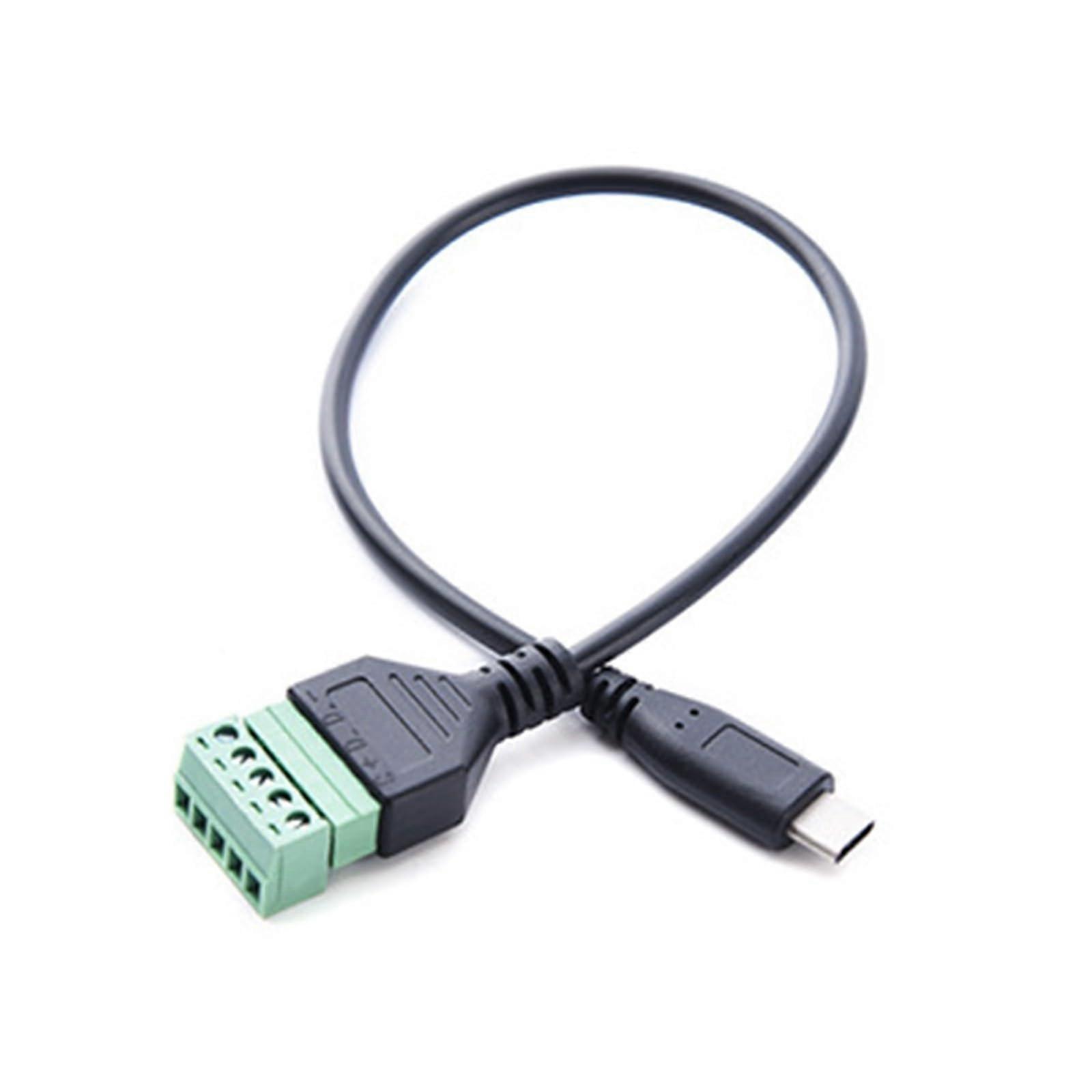 30cm USB Type C Cable Fast Charging Speed Data Transfer Solderless Terminal Connector