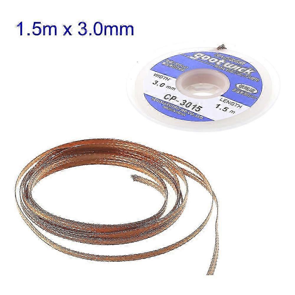 GOOT 3mmx1.5m Braided Desoldering Wire Cable Wick CP-3015