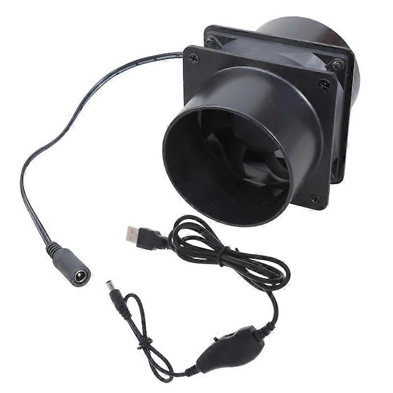 Adjustable Speed USB Powered Inline Duct Fan Ventilation Fan 73mm Connectors