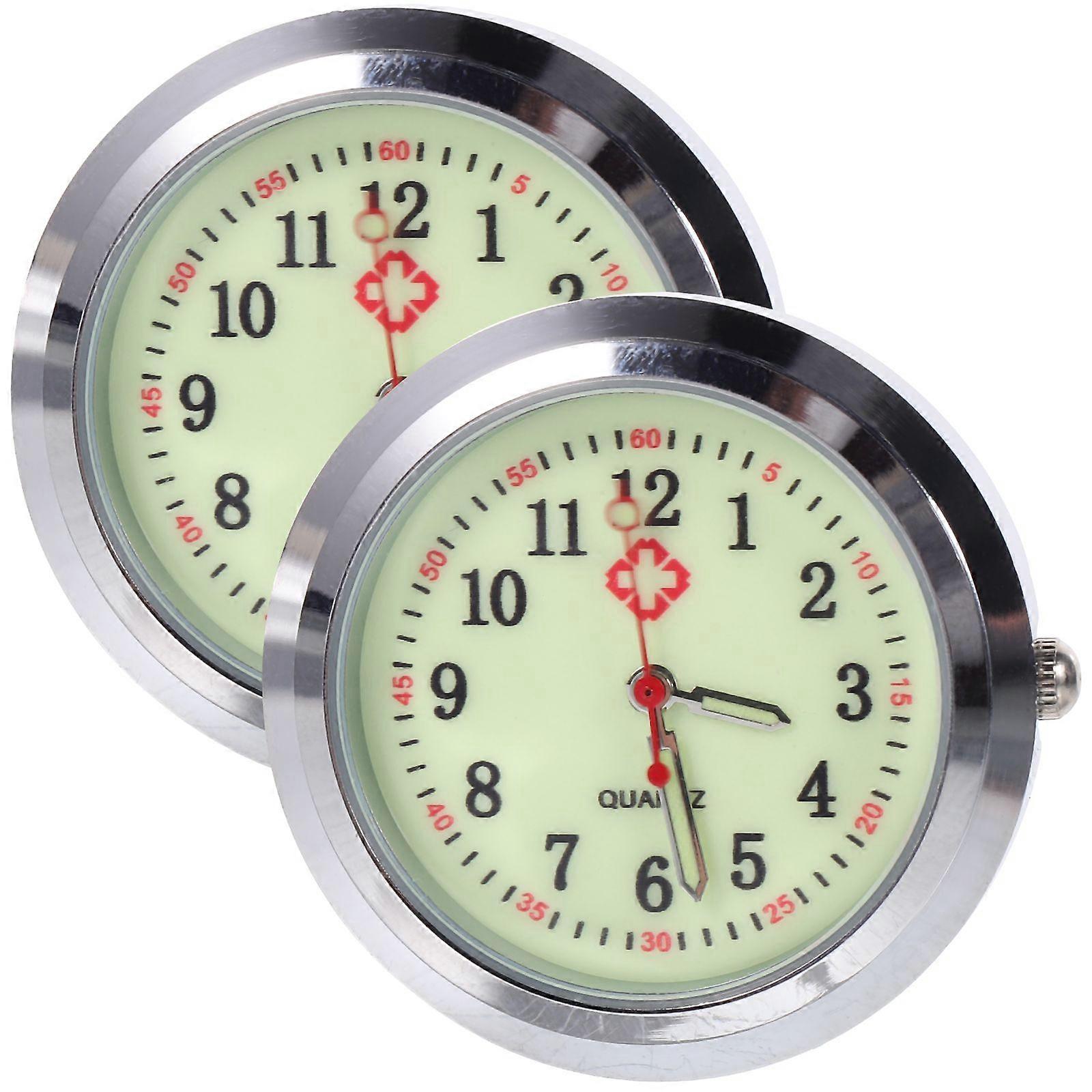 2pcs Creative Quartz Pocket Watch Dial Practical Nurse Pocket Watch Dial