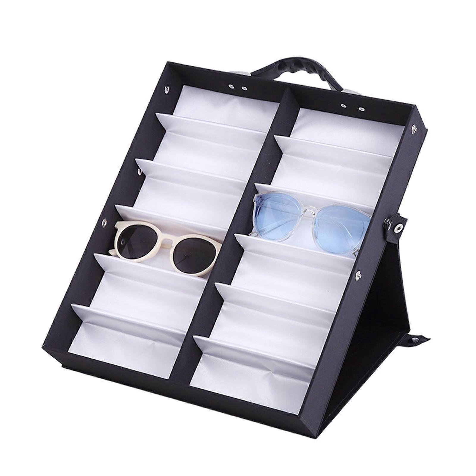 Practical Eyeglass Presentation Box with Safe Padding and Handy Handle Eyewear Display Holder for Simple Carrying Multicolor