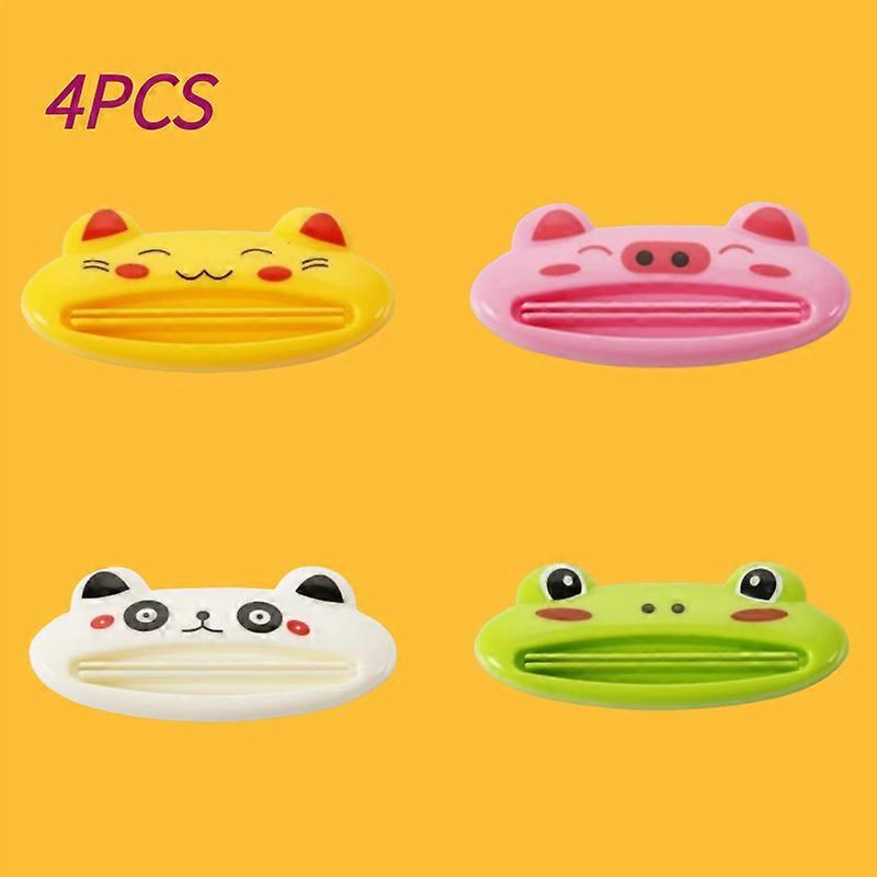 4pcs Creative Card Lazy Toothpaste Squeezer Storage Rack Creative Facial Cleanser Toothpaste Squeeze Artifact Manual Squeezer