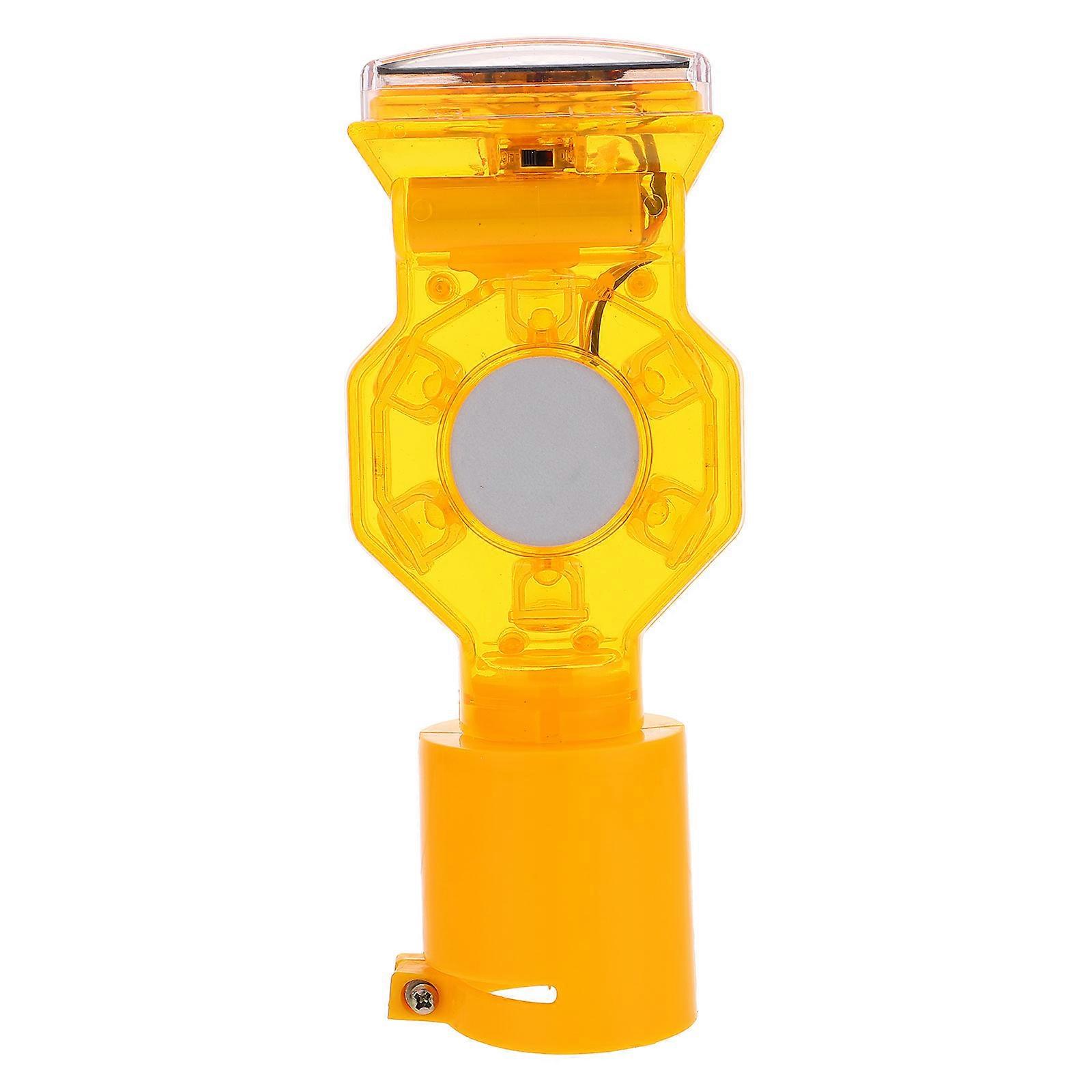 Solar Strobe Dual Sides Emergency Beacon Light for Car Yellow Rainproof