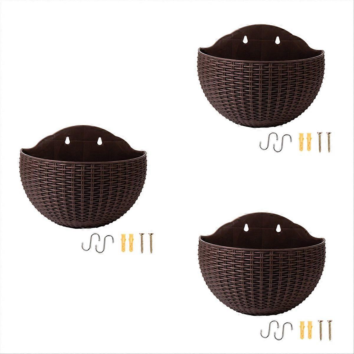 Coffee flower pots Wall-mounted flower pots with drainage hooks