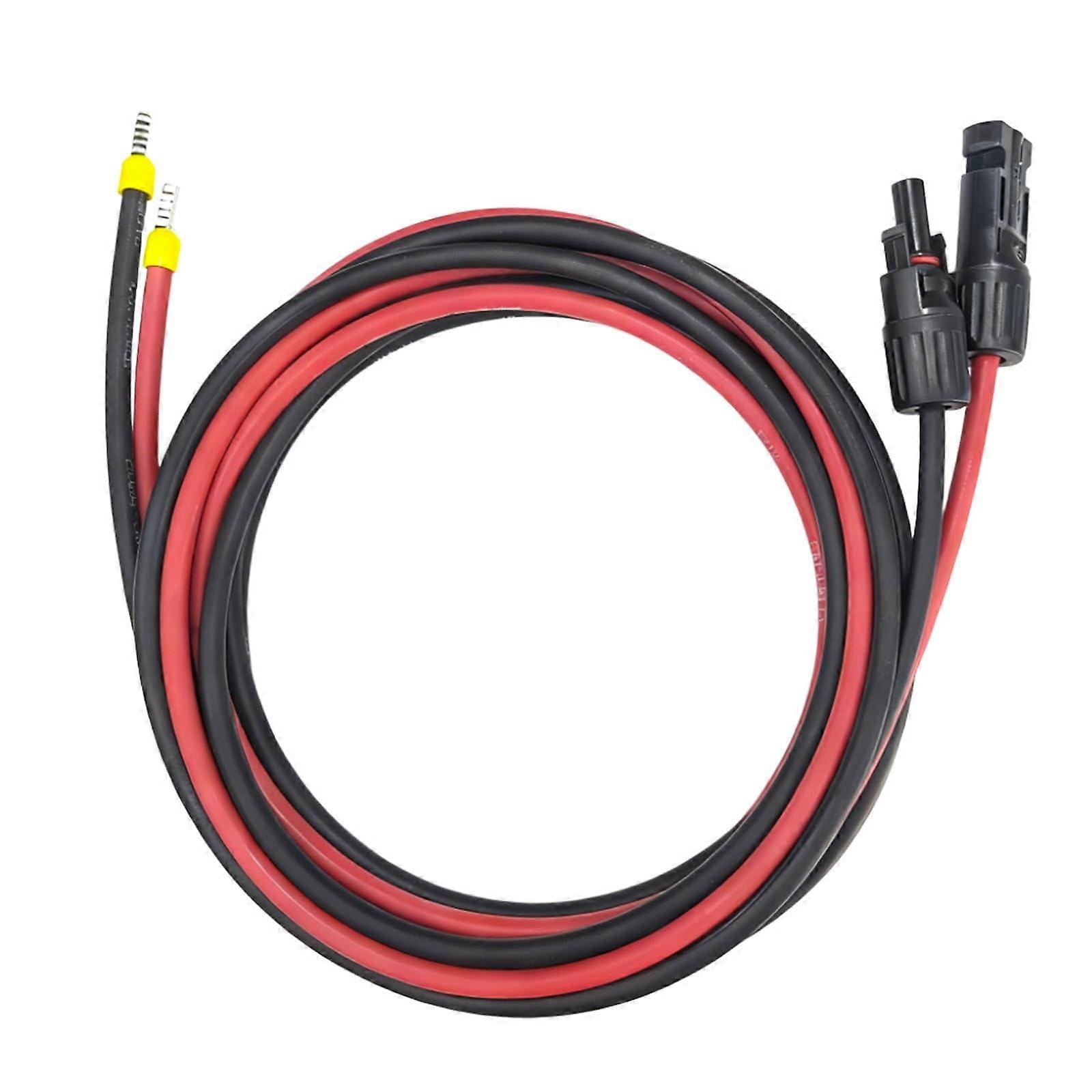 10AWG Solar Panel Extension Cable 10FT with Ferrule Terminals for OffGrid Charge Controller