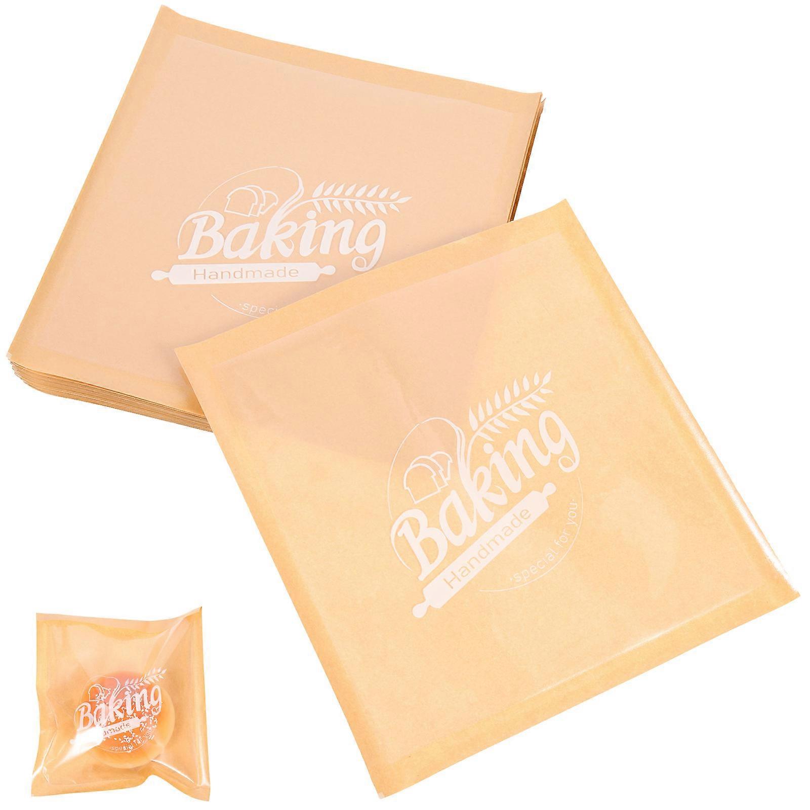 Paper Bread Bags Multifunction Disposable Oil-Proof Baking Bags 100Pcs
