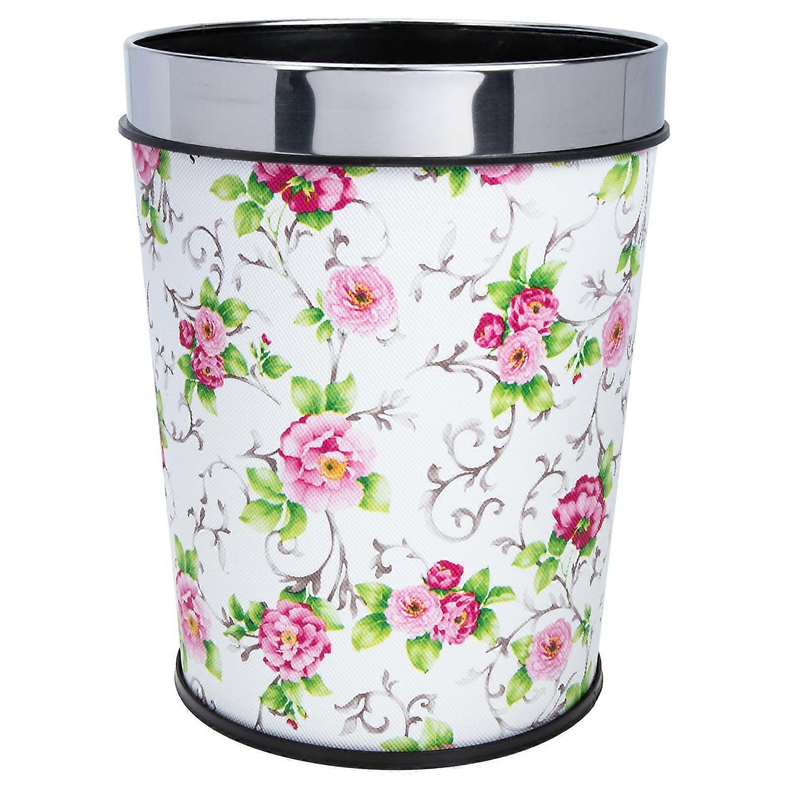 Home Use Retro Waste Paper Bucket Multi-Function Storage Bin Plastic