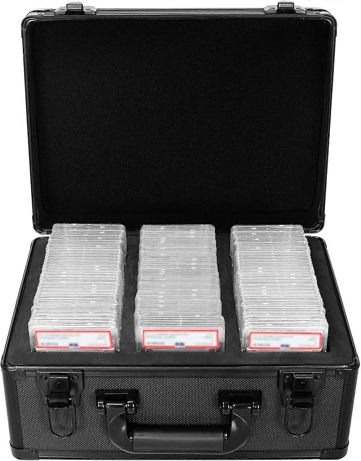 Graded card box - Aluminum alloy graded card storage box compatible with 100 card boards - sports trading card box