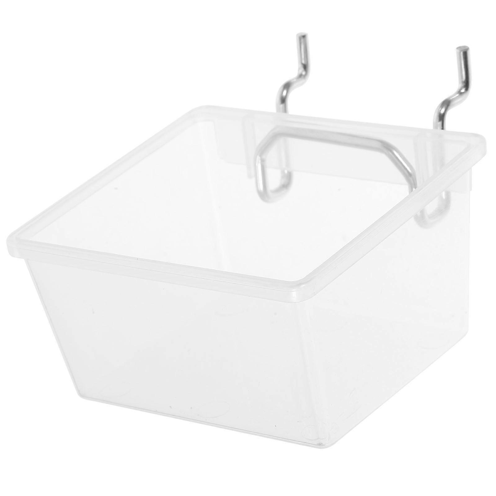 Pegboard Hook Storage Bin Plastic Container for Small Parts 3Pcs Pack