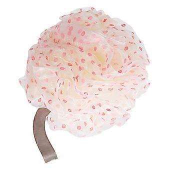 Cute Dot Pattern Exfoliating Bath Sponge and Shower Loofah Ball for Gentle Skin Cleaning
