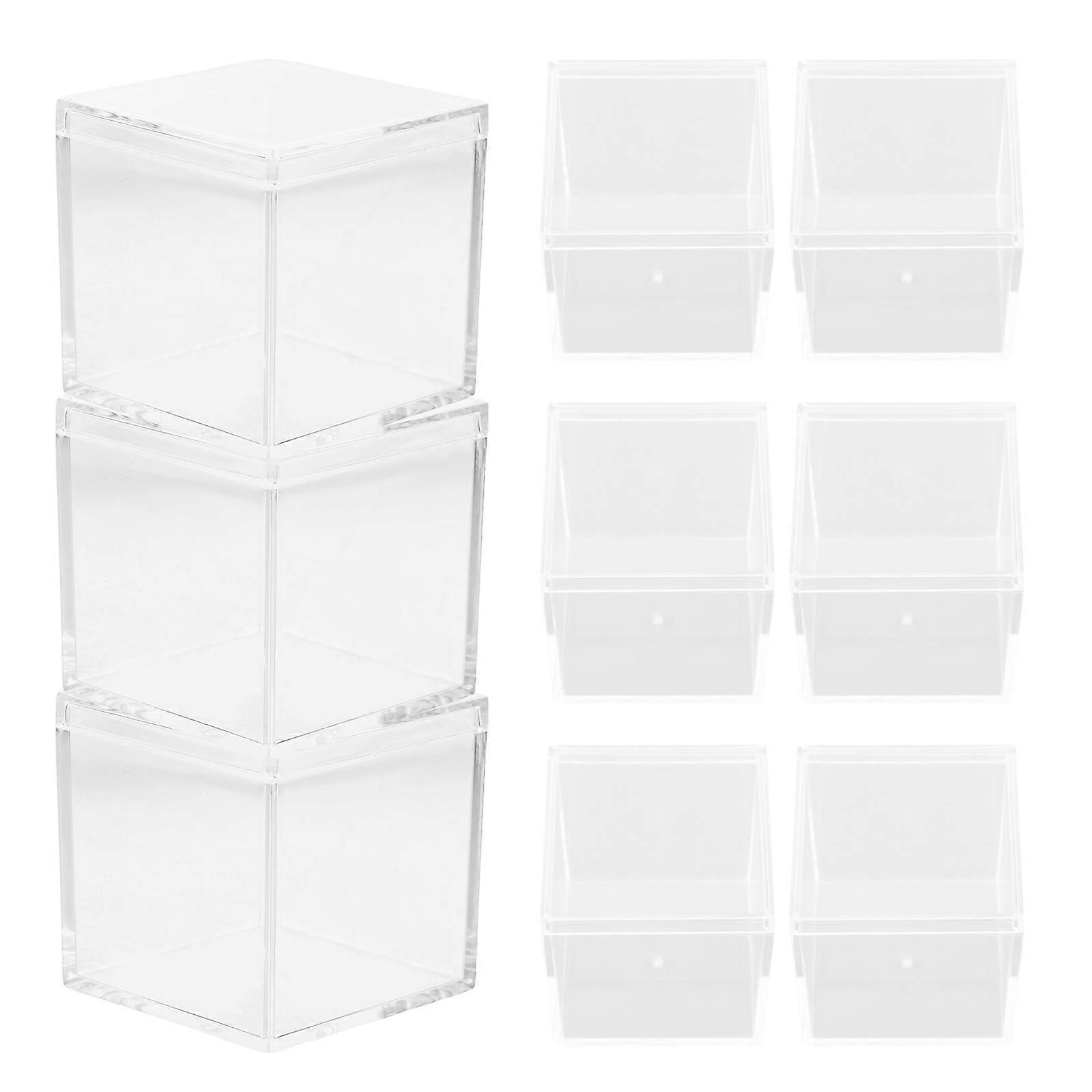 9pcs Mini Square Candy Box Sample Box Multifunctional Storage Box Candy Holder