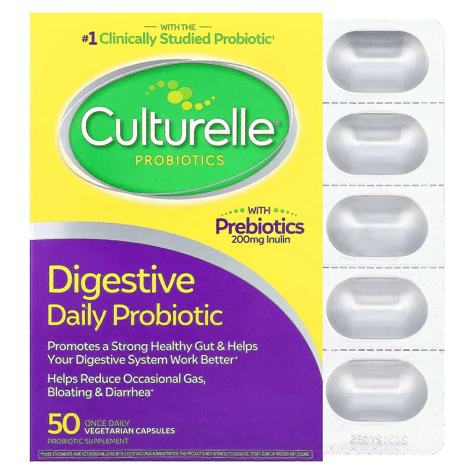 Culturelle, Probiotics, Digestive Daily Probiotic, 10 Billion CFUs, 50 Once Daily Vegetarian Capsules