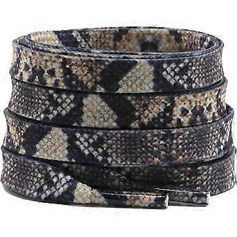 Animal Print Flache Schnürsenkel: Farbiges Muster Turnschuhe Schnürsenkel 2 Paar 02 Schlangenmuster 39 Zoll (100CM)