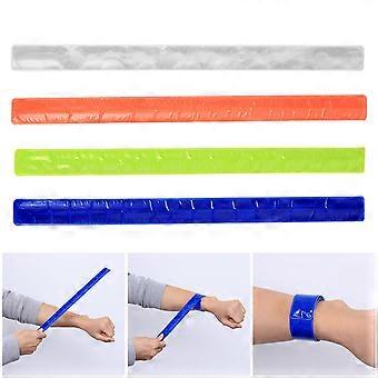 Reflective Wrist Band PVC Slap Bands for Night Running 8Pcs Safety Bracelets