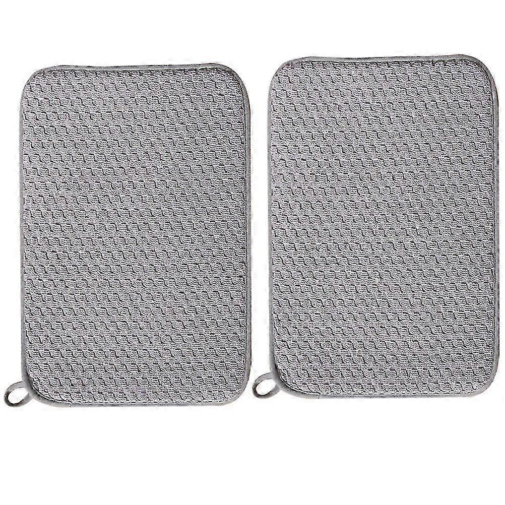 Microfiber Drying Pad Dish Drying Mat for Kitchen Use 2Pcs Water Absorbent