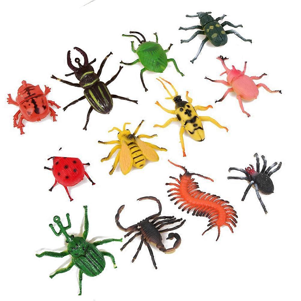 12 Pcs Plastic Insects Model Insect Teaching Model Insect Toys Simulation Insect Model