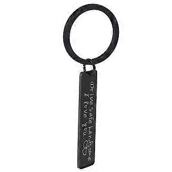 Drive Safe Handsome I Love You Stainless Steel Key Chain Key Pendant Key Decor
