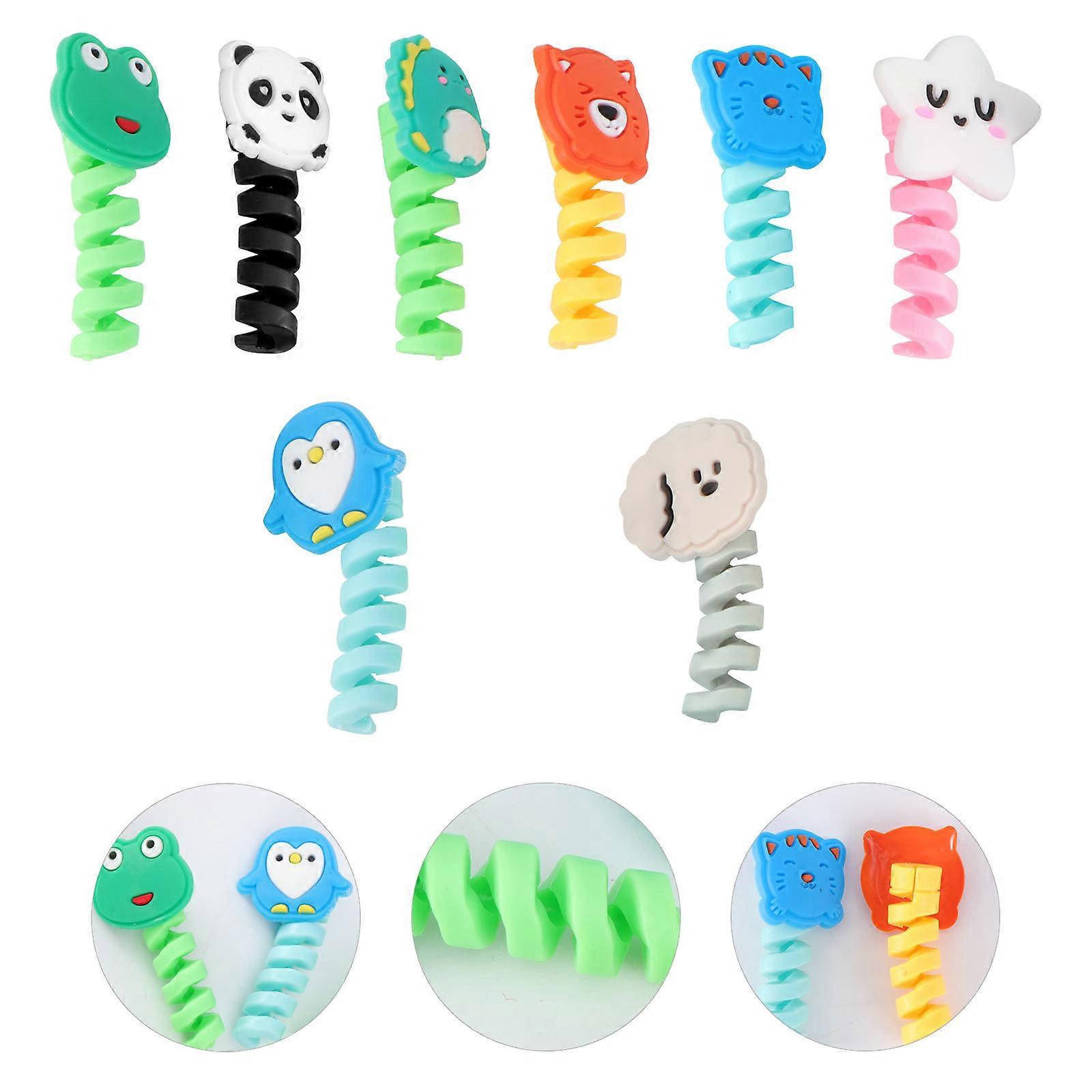 Assorted Color Data Cable Protector for Silicone Cable Organizers 8Pcs