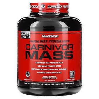 MuscleMeds, Carnivor Mass, Anabolic Beef Protein Gainer, Chocolate Fudge, 5.83 lbs (2,646 g)