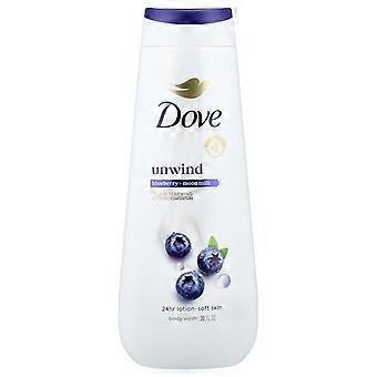 Dove, Unwind dusjsåpe, blåbær + månemelk, 20 fl oz, 2-pakning