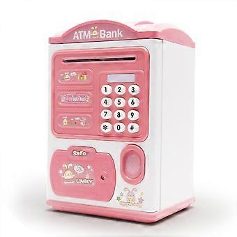 Kids Piggy Bank para Meninas - Dinheiro Real Eletrônico Banco Seguro para Crianças Senha Mini ATM Machine Cash Coin Money Safe Saving Box