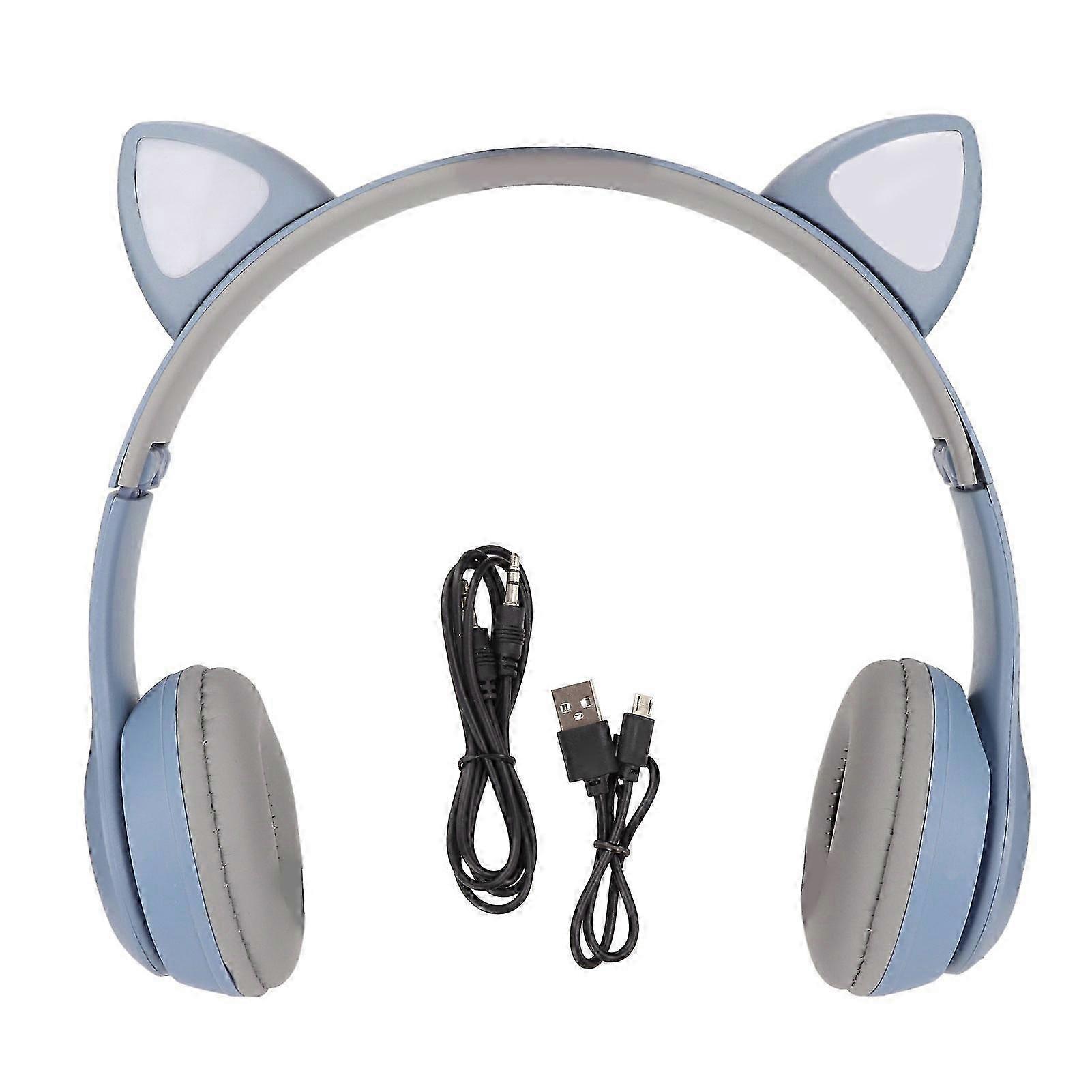 Bluetooth Headset Foldable Wireless with LED Light compatible with Kids and Laptops