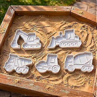 Construction Vehicle Sand Molds | Sandbox & Beach Toy Set