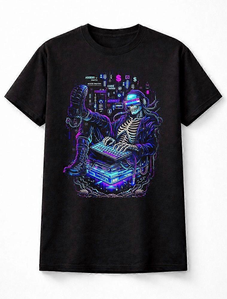 Cyberpunk Hacker Skeleton TShirt JA2511