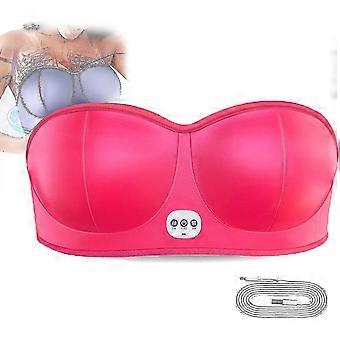 Electric Breast Massager Bra, Bust Enhancer Vibrant Massager Chest Beauty Enlargement Machine Electr