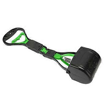 Pet Pooper Scooper Multipurpose Long Handle Høy styrke Holdbar sammenleggbar Portable Dog Poop Scooper for utendørs grønn