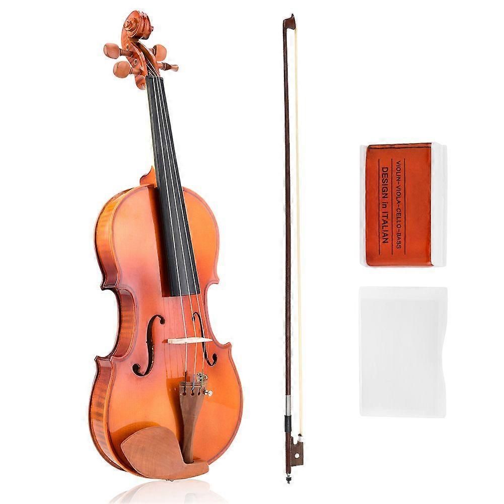 4/4 Violin for Gift with Case Bow String Rosin(Tiger pattern with Natural Color)