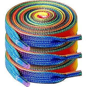 3 pares de cordones de zapatos planos, cordones de 5/16" de ancho para zapatillas deportivas para correr
