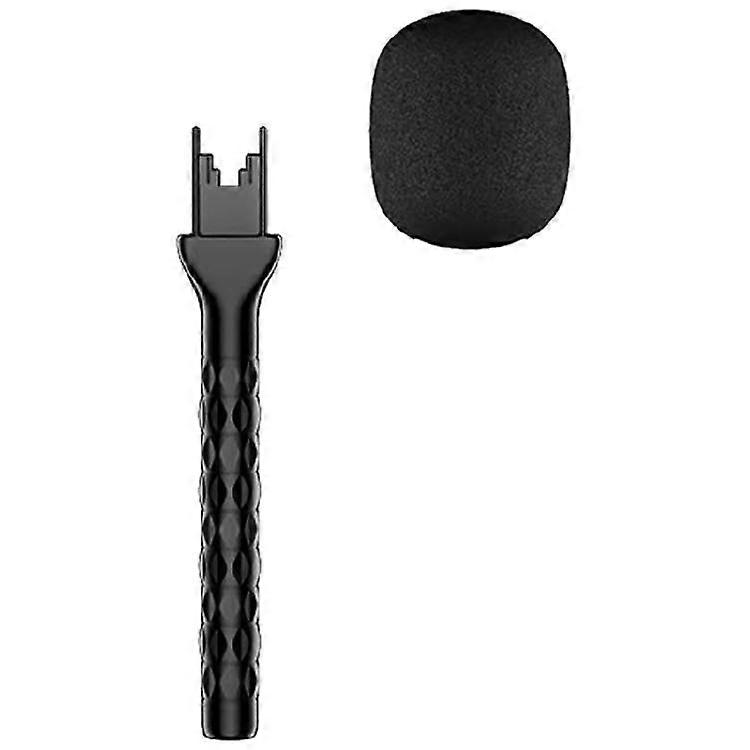 Portable Wireless Microphone Stand Handheld Interviewing Microphone Adapter with Windshield Foam for Interviewing Reporting