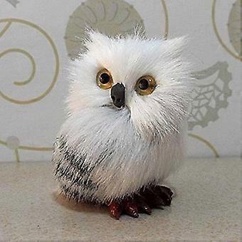 Mini Cute White Owl Toy Home Decoration Christmas  Year Gift
