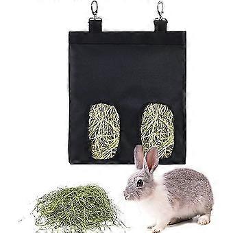 Kaninmatare, Marsvin, Hö, Kaninmatare, Chinchilla, Förvaringspåse (Svart)