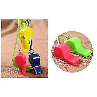24pcs Plastic Whistle Neon Whistle Necklaces