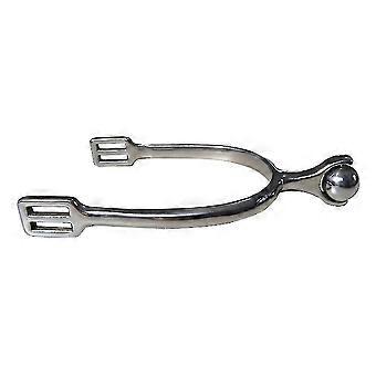 Stainless Steel English Spur Precision Polished With Roller Ball Equestrian Supplies