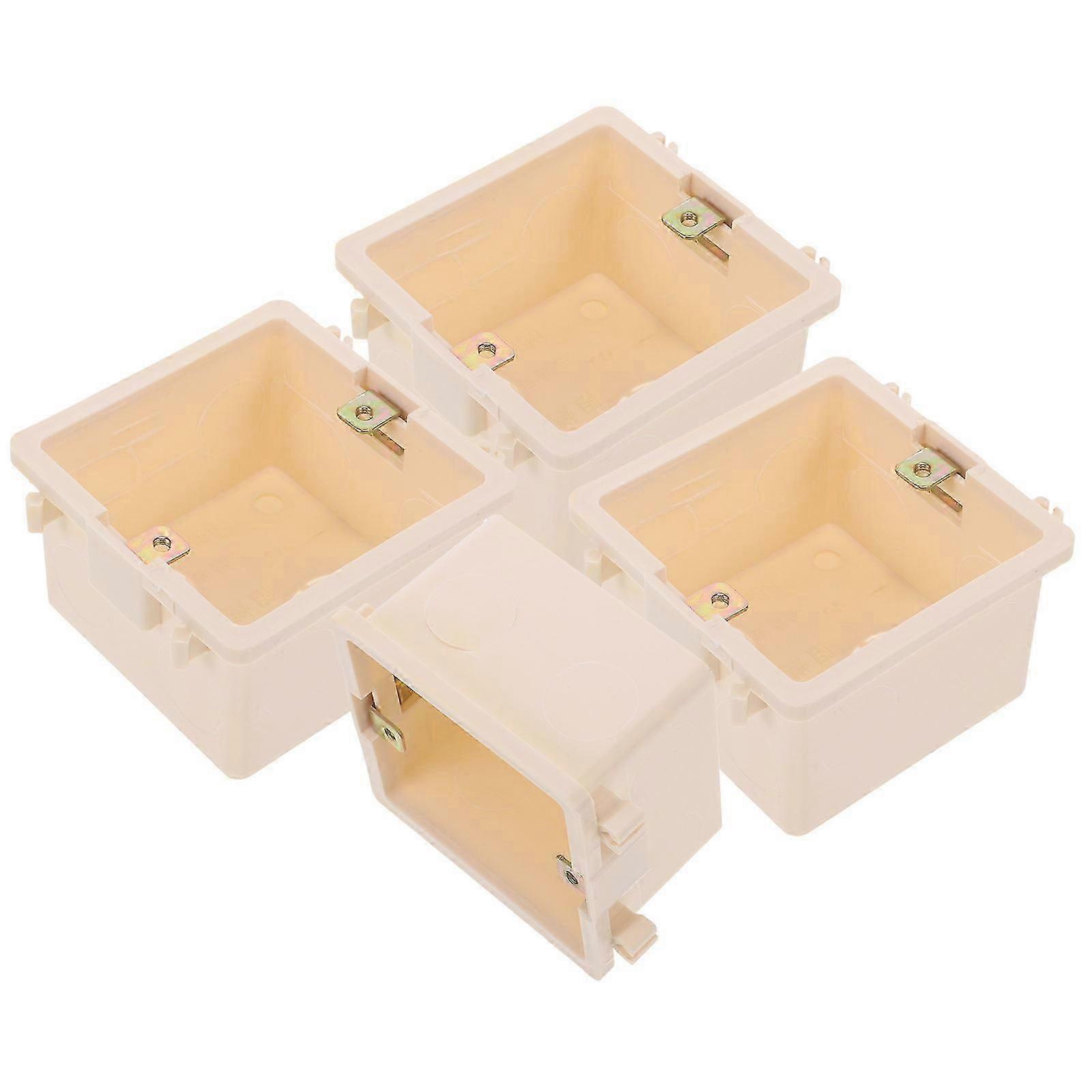 Cable Management Inflaming Retarding Socket Junction Box 4Pcs 86 Type Mounting Box