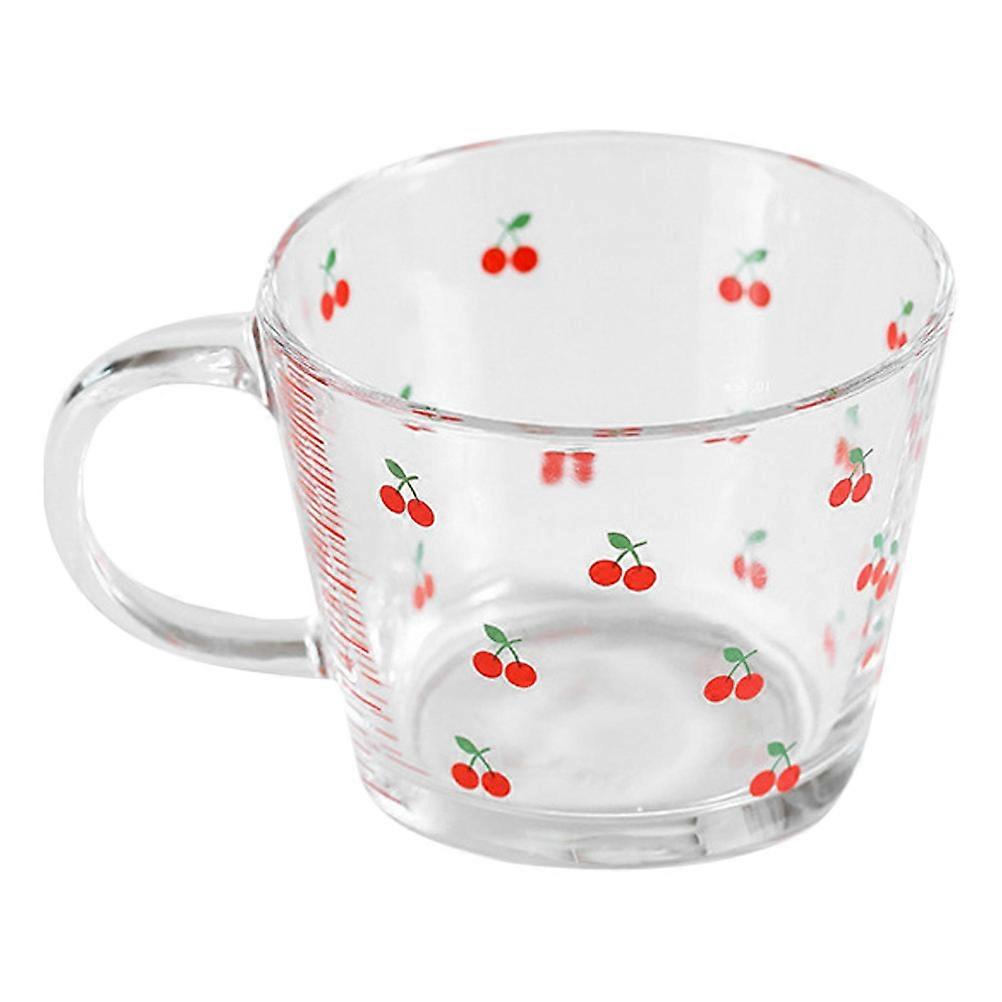 Creative Cherry Pattern Milk Cup Milk Storage Container Water Drinking Cup