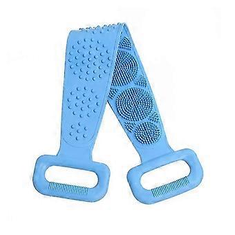 Fashion Unisex Bath Towel Silicone Massage Brush Cleaning Dual Side Men Belt Body Bath Brush Women Cleaning Tools Back Scrubber 26-27