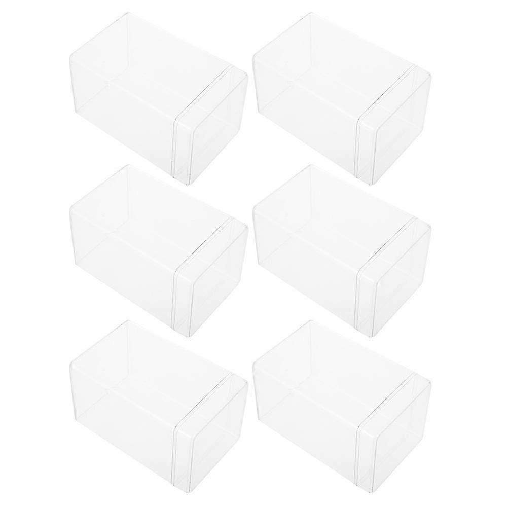 Model Display Case for Decoration Featuring 6Pcs Transparent Storage Boxes