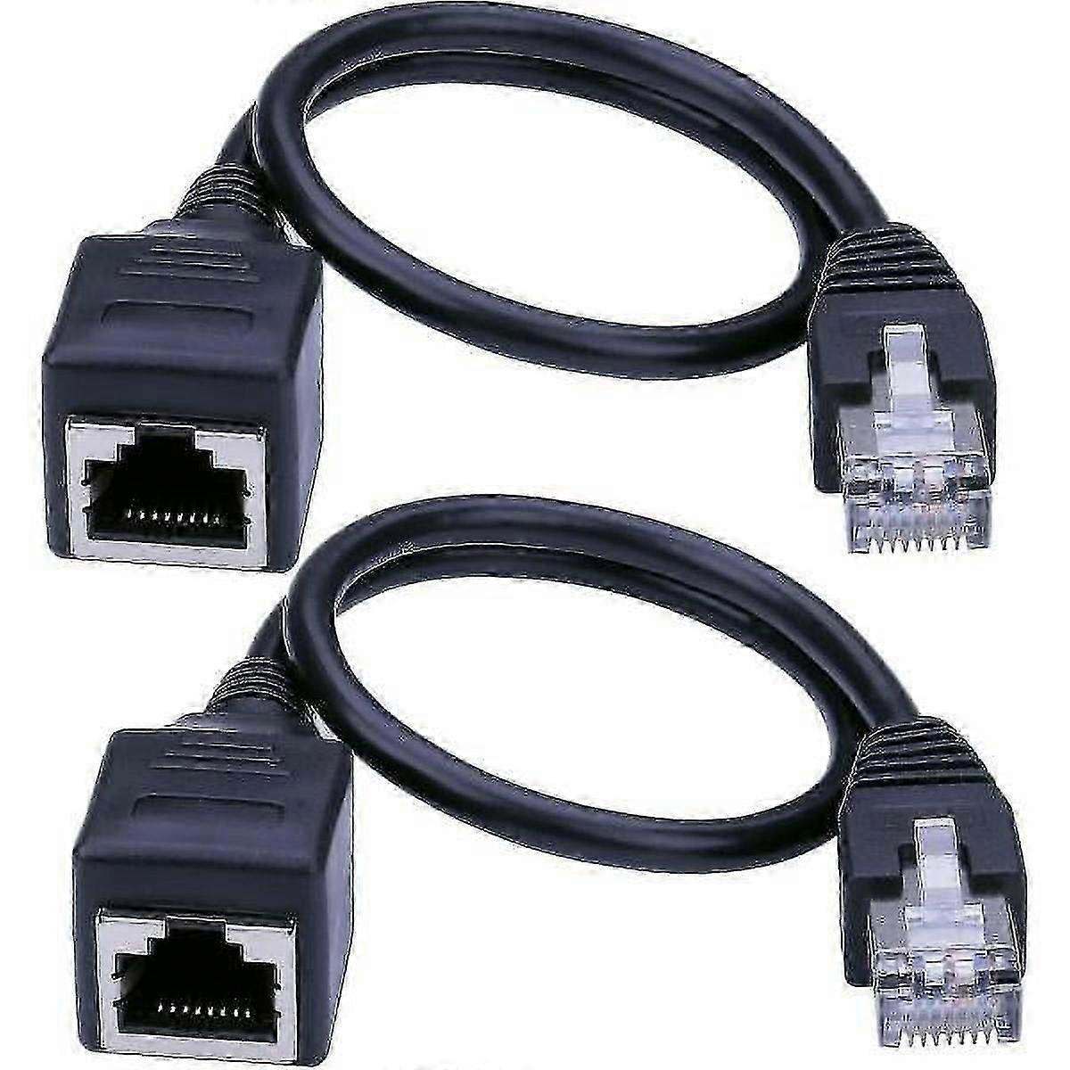 Ethernet Extension Cable Network Cable Rj45 Extension Cable 1ft/30cm 2pcs 0.3M
