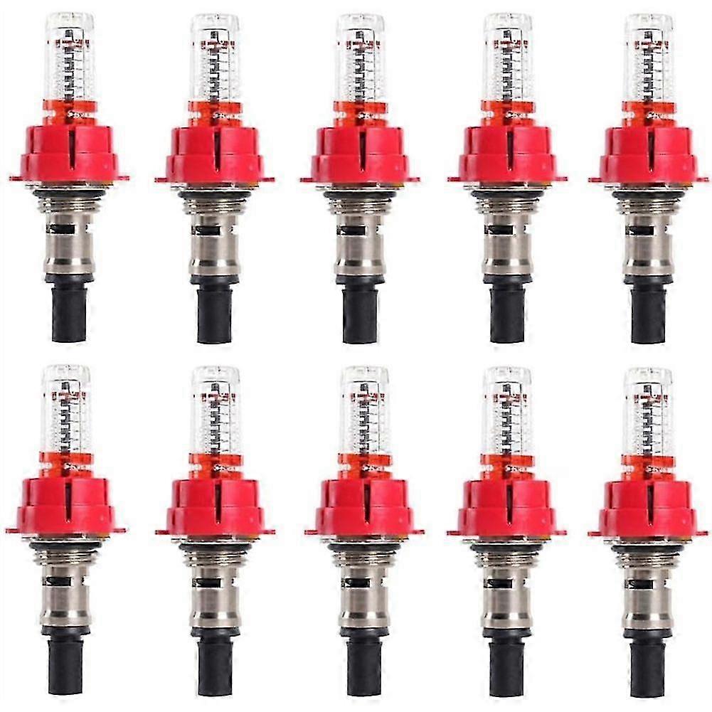 10 Pcs 1/2 Underfloor Heating Manifold Flow Meter, Compatible with Underfloor Heating Systems