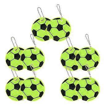 20 stk. refleksjon fotballornament ryggsekktilbehør mini-ryggsekk reflektormerker reflekterende anheng reflektormerker ryggsekk-sjarm ornamenter