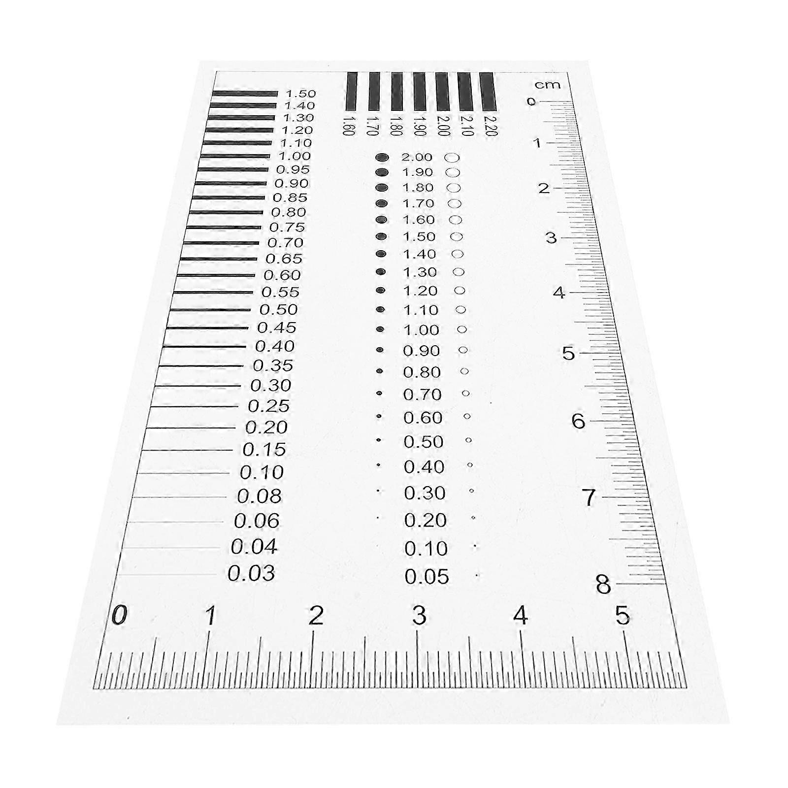 High Precision Size Estimation Chart compatible with Defect Measuring 4Pcs