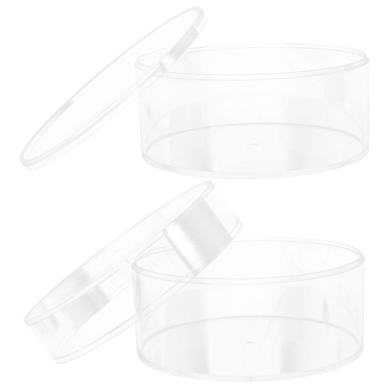 Thickened Round Clear Wedding Gift Box Plastic Box for 2Pcs Storage
