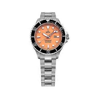 Ratio FreeDiver Sapphire Edelstahl Salmon Dial Automatik RTFL832 200M Damenuhr